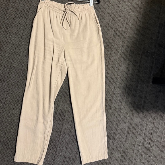 Mango beige drawstring jogger trousers - Picture 2 of 5